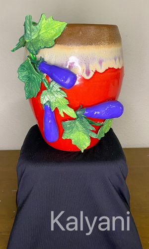 Eggplant sculpture